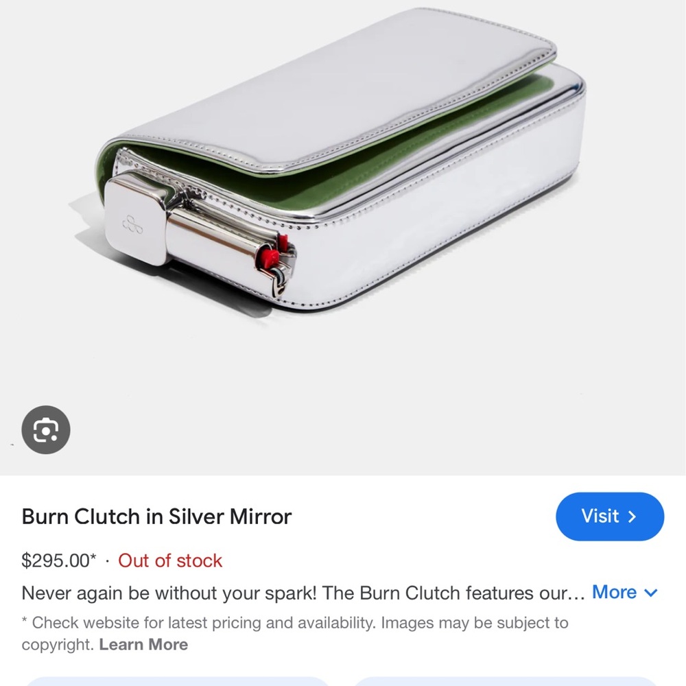 edie parker silver lighter bag